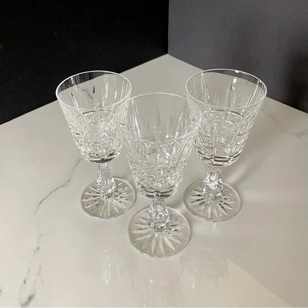 SET of 3 Kylemore Claret Wine Glasses by Waterford Crystal